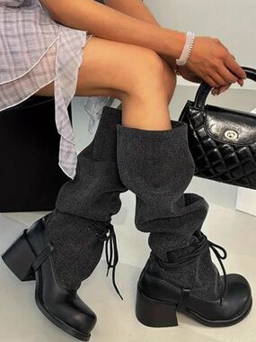 NWT Women’s Chunky Platform Slouch Boots
